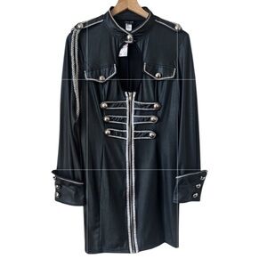 NEW Frederick’s of Hollywood Steampunk Dress Sz XL Black Silver Costume Cosplay